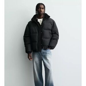 Zara Rubberized Puffer Jacket